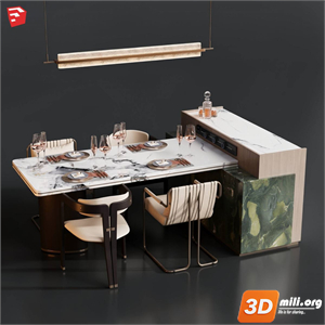 Dining Table Set Skp Files